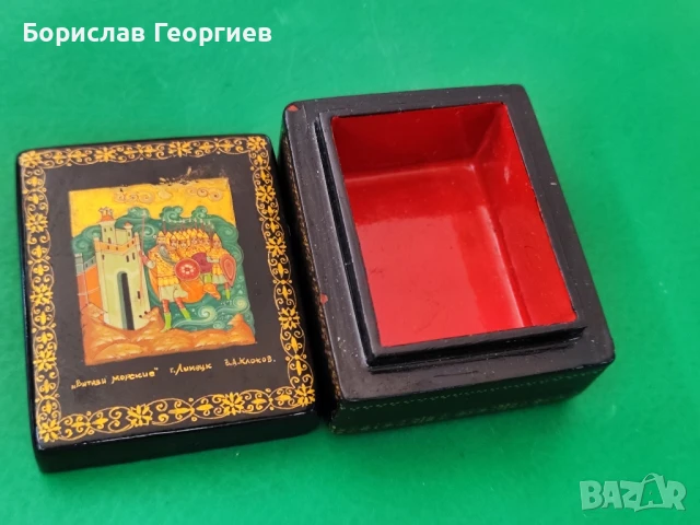 Малка руска рисувана кутия, снимка 5 - Колекции - 50804959