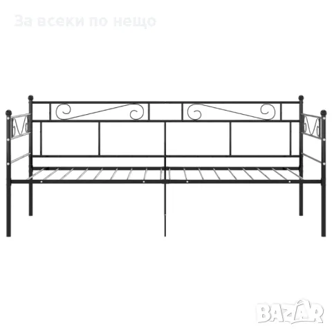 Рамка за разтегателен диван, черна, метал, 90x200 см , снимка 1 - Дивани и мека мебел - 47168298