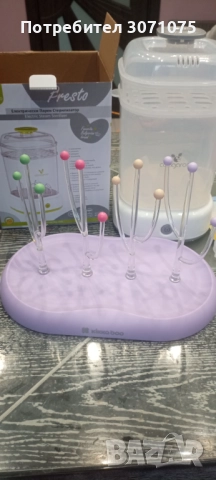 CANGAROO Електрически стерилизатор PRESTO СИВ + сушилник за бебешки принадлежности kikka boo