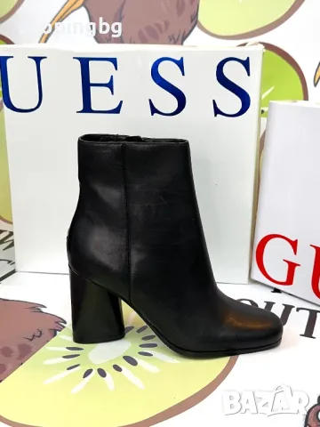 Дамски боти Guess крем, черни естествена кожа , снимка 2 - Дамски боти - 48100596