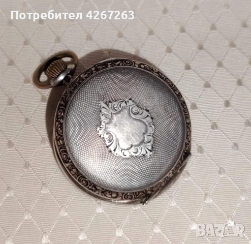 Старинен мъжки джобен часовник сребро 800, снимка 9 - Антикварни и старинни предмети - 52665635