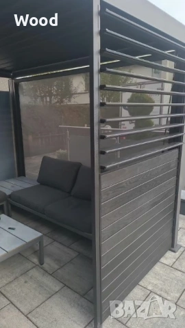 Жалюзи, ламелно ограждение за тераса, ограда, балкон и прегради 120×60 см – комплект – съвременна за, снимка 2 - Огради и мрежи - 53450697