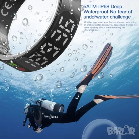 Смарт пръстен TK9 Умен пръстен с дисплей жестове и фитнес функции, снимка 7 - Смарт гривни - 53930062