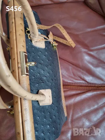 Дамска чанта,Pelle Di Giada+Подарък! Van Cleef комплект, щраус,, снимка 7 - Чанти - 50361421