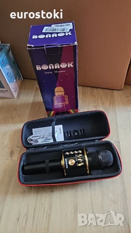 BONAOK Безжичен Bluetooth караоке микрофон, 3-в-1 преносим ръчен караоке микрофон, снимка 11 - Микрофони - 51344723