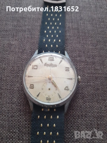 Ретро часовник - Omikron 21 рубина, снимка 4 - Антикварни и старинни предмети - 54030774