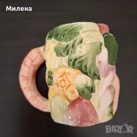 Декоративна чашка със зеленчуци, снимка 3 - Декорация за дома - 50184064