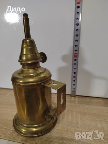 Стара месингова лампа., снимка 4 - Антикварни и старинни предмети - 45178658
