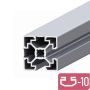 ПОЛУЗАТВОРЕН Конструктивен алуминиев профил 40х40 Слот 10 Т-Образен
