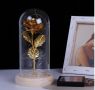 Вечна роза в стъкленица с LED светлина, снимка 16