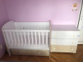 КОМПЛЕКТ Бебешка кошара със скрин и повивалник, снимка 1