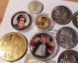 Лот медали монети позлатени посребрени, снимка 1