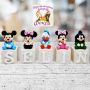 Керамични кубчета с букви за изписване на детско име / Именки с фигурки на Мини Маус и приятели, снимка 1