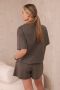 Нов дамски комплект блуза с щампа punto + къси панталонки, 3цвята , снимка 10