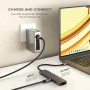 НОВ Satechi 7 в 1 USB C Hub Многопортов ХЪБ / адаптер с 4K HDMI, 100W PD зареждане, 2X USB-A порта.., снимка 4