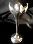 Ваза сребърна флорална, снимка 1
