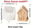 3D Коледна къща къщичка Силиконов молд форма за свещи гипс сапун смола , снимка 3