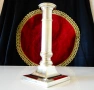 Посребрен свещник от бронз 18 см.,380 гр. , снимка 1