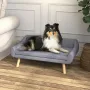 Диван за кучета PawHut Pet Sofa, скандинавски дизайн, сваляща се тапицерия, кадифен вид, снимка 10
