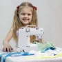 Мини шевна машина 12 вида шева – зигзаг, цип, копчета, вградена светлина, 12м гаранция, снимка 4