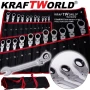 KraftWorld Комплект Тресчотни Ключове 22 Части – 6-32 мм с Чупещо Рамо, снимка 1