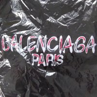 Balenciaga нова черна тениска с бродерия, снимка 4 - Тениски - 44940032