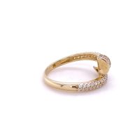 Златен дамски пръстен Cartier 2,64гр. размер:56 14кр. проба:585 модел:23674-3, снимка 2 - Пръстени - 45734936