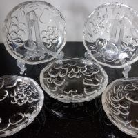 5 броя кристални чинии за салата/плодове. Mikasa Garden Harvest Frost,  Германия. , снимка 1 - Чинии - 45350880