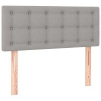 vidaXL Горна табла за легло, светлосива, 100x5x78/88 см, плат(SKU:346032, снимка 1 - Спални и легла - 45825304