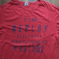 Replay Beachwear - страхотна мъжка тениска КАТО НОВА ХЛ, снимка 3 - Тениски - 45513701