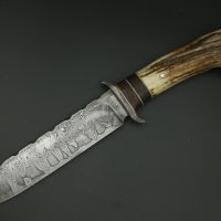 Ръчно изработени ножове от дамаска стомана, сакс от неръждаема стомана, снимка 2 - Ножове - 37276535