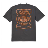 Тениска Filson - Pioneer Graphic, в цвят Charcoal/Orange, снимка 2 - Екипировка - 45338102