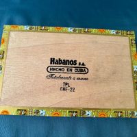 Дървена колекционерска кутия за пури HABANOS CUBA, снимка 7 - Антикварни и старинни предмети - 45142801