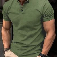 Нова мъжка спортна поло тениска с копчета и яка, 5цвята , снимка 3 - Тениски - 45968296