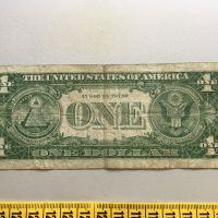 1 долар 1957 САЩ - Сребърен сертификат - Син печат, снимка 2 - Нумизматика и бонистика - 45101279