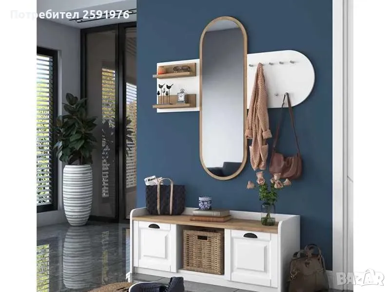 К-т за Антре, Шкаф за обувки и Закачалка с огледало Puzzle-home -ПРОМО, снимка 1