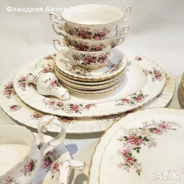 Старинен порцеланов сервиз Royal Albert - Lavender Rose за хранене, снимка 1