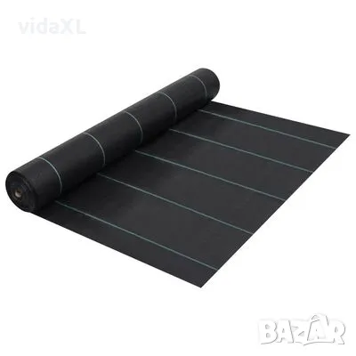 vidaXL Мрежа за мулчиране, матово черна, 1x50 м, PP(SKU:313061), снимка 1