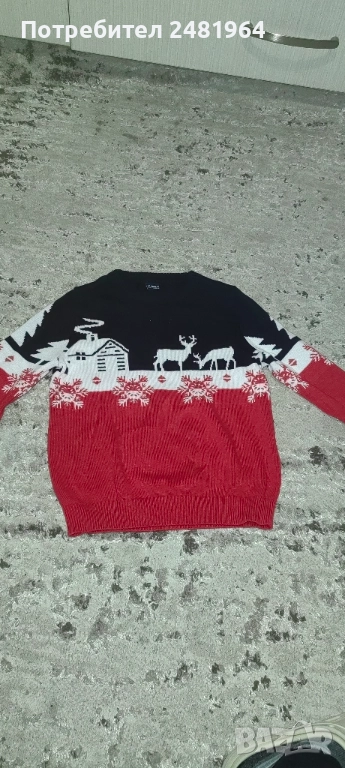 детски коледен пуловер 110-116см, снимка 1