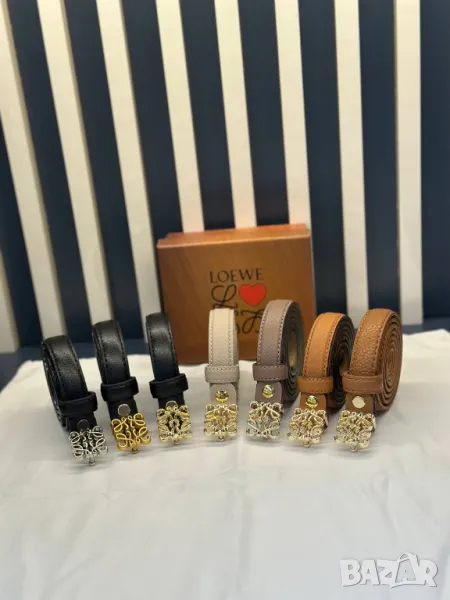 колани от естествена кожа в кутия loewe 2см, снимка 1