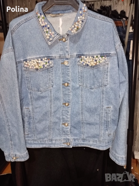 Дамско дънково яке, снимка 1