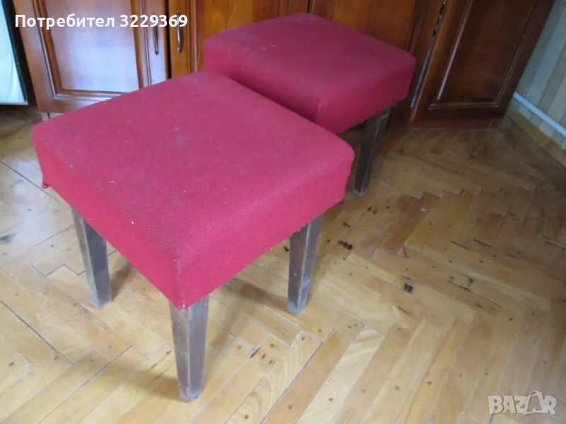 4 Табуретки дървени, снимка 1