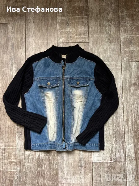 Дамско дънково яке ежедневно елегантно тип жилетка , снимка 1