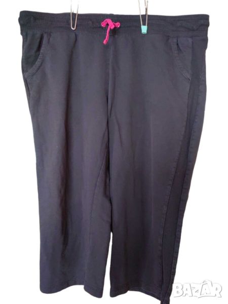 Дамски 3/4 панталон с връзки LC Waikiki, 100% памук, Черни, 3XL, снимка 1