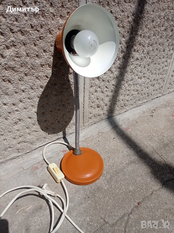Метална работна индустриална лампа , снимка 1