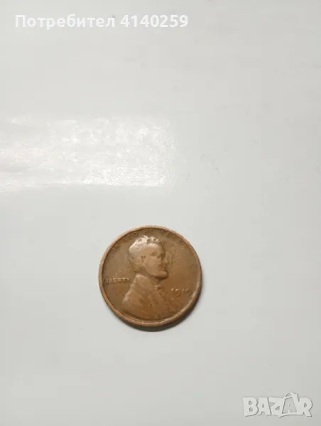 САЩ монета 1 цент 1919 г , снимка 1