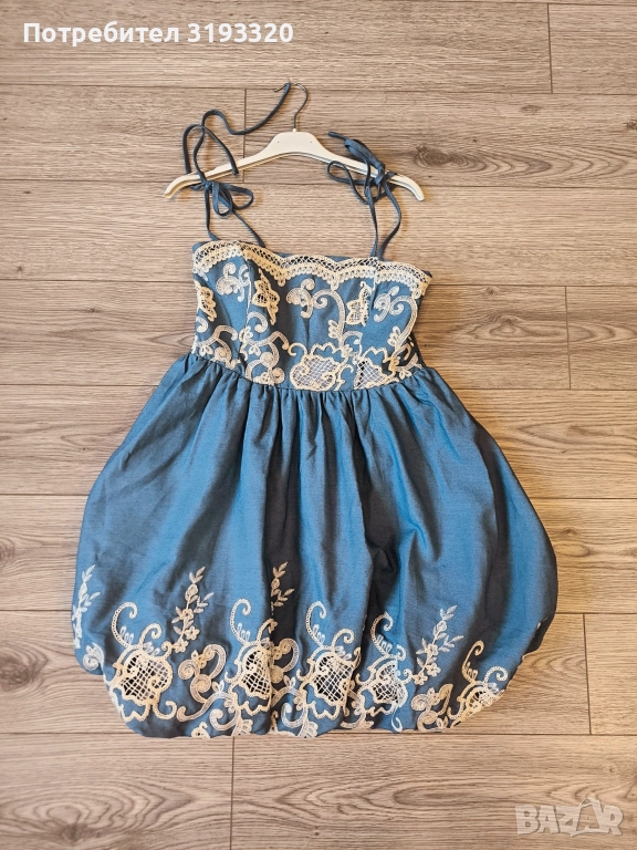 Дънкова рокля S-M , снимка 1
