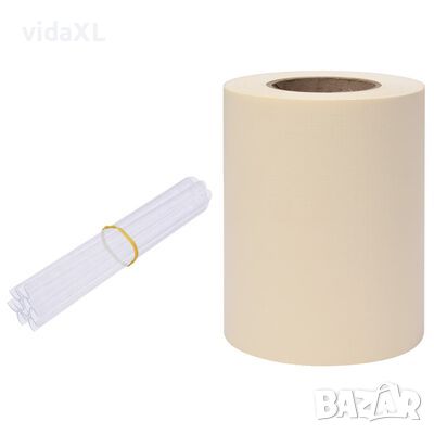 vidaXL Лента за покриване на огради, PVC, 35x0,19 м, кремава（SKU:147855, снимка 1