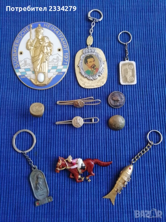 Стара канкалерия, брошки, медальони, ключодържатели,щипка за вратовръзки. , снимка 1