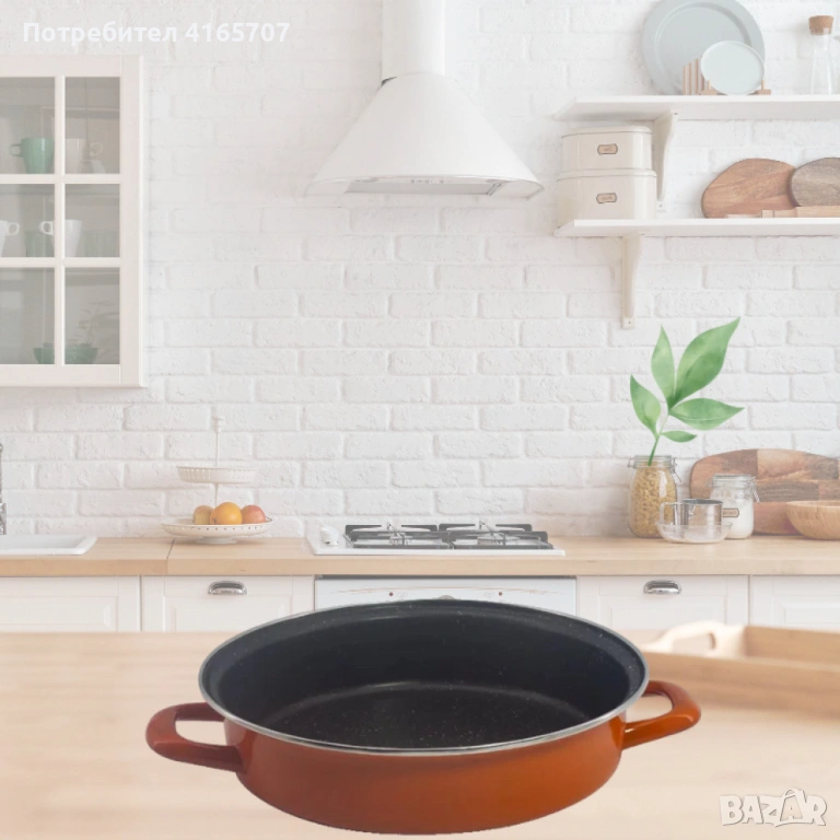 Тава Rosberg, различни размери, оранжева/въгл.стомана с незалеп.покр., снимка 1